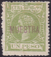 Cuba 1898 Sc 174 Ed 172M MNG(*) Specimen (muestra) - Cuba (1874-1898)