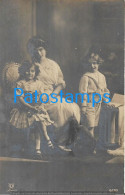 229506 REAL PHOTO COSTUMES WOMAN AND CHILDREN WITH DOLL TOY CIRCULATED TO URUGUAY POSTAL POSTCARD - Photographs