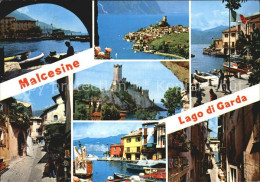 72428659 Malcesine Lago Di Garda Burg Ortsansichten Uferpromenade Malcesine - Other & Unclassified