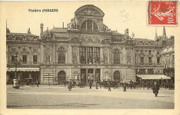 49 - Angers - Le Théatre - Animée - Correspondance - Carte Photo - Oblitération Ronde De 1910 - CPA - Voir Scans Recto-V - Angers