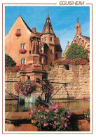 68 - Eguisheim - Fontaine Saint Léon Et Le Château - CPM - Voir Scans Recto-Verso - Autres & Non Classés