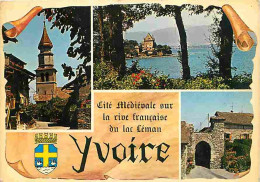 74 - Yvoire - Cité Médiévale - Multivues - Blasons - Flamme Postale - CPM - Voir Scans Recto-Verso - Yvoire