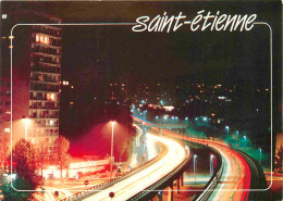 42 - Saint Etienne - Le Quartier Du Rond-Point La Nuit - CPM - Voir Scans Recto-Verso - Saint Etienne