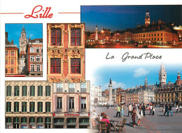 59 - Lille - La Grande Place - Multivues - CPM - Voir Scans Recto-Verso - Lille