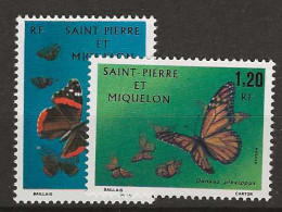 1975 MNH St. Pierre & Miquelon Michel 505-06 Postfris** - Unused Stamps