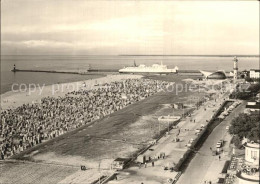 72427872 Warnemuende Ostseebad Strand Mole Leuchttuerme Blick Vom Hotel-Neptun W - Rostock