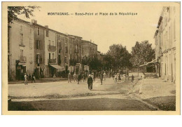 34.MONTAGNAC.n°11516.ROND POINT ET PLACE DE LA REPUBLIQUE - Montagnac