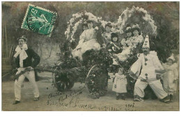 34.GIGEAN.n°11535.CP PHOTO.CARNAVAL.CAVALCADE 1908.RARE - Other & Unclassified