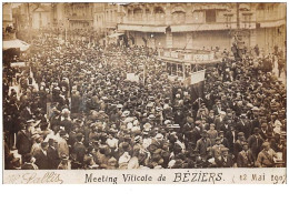 34 . N°45768 . Beziers.carte Photo . Meeting Viticole .1907 - Beziers