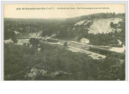 35.SAINT GERMAIN SUR ILLE.LES BORDS DU CANAL.VUE PANORAMIQUE PRISE DU CALVAIRE - Saint-Germain-sur-Ille