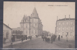 France CP Charente Cognac L’Avenue De La Gare Circulée - Cognac