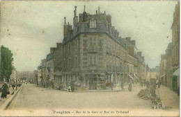 35.FOUGERES.RUE DE LA GARE ET RUE DU TRIBUNAL.TACHES - Fougeres