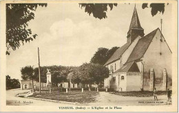 36.VINEUIL.L'EGLISE ET LA PLACE - Otros & Sin Clasificación