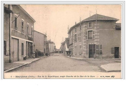 38.MEYZIEUX.RUE DE LA REPUBLIQUE,ANGLE GAUCHE DE LA RUE DE LA GARE. - Other & Unclassified