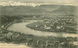 38.GRENOBLE.PANORAMA DE LA TRONCHE,L'ILE VERTE ET LA CHAINE DES ALPES - Grenoble