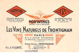34 .n°108446 . Frontignan . Carte Postale Publicitaire .les Vins Naturels .13.5 X 9 Cm . - Frontignan