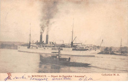 33 .n° 107090 . Bordeaux .bateau .depart Du Paquebot Amazone . - Bordeaux