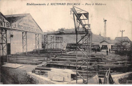 30 - N°72982 - ALES - Etablissement J. Richard Ducros - Parc à Matières - Carte Avec Un Pli Important, Vendue En L'état - Alès