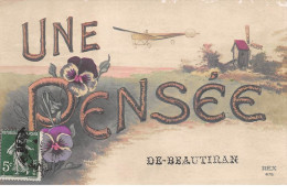 33 - N°111151 - Beautiran - Une Pensée De Beautiran - Andere & Zonder Classificatie