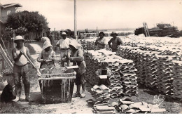 33 - N°74219 - Bassin D'ARCACHON - Travaux Ostréicoles - Le Chaulage Des Tuiles ... Les Collecteurs - Carte CPSM - Arcachon