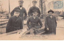 35 - SAINT MALO - SAN30525 - Les Survivants Du "Hilda" - En L'état - Décollé - Saint Malo