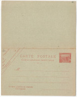 Tunisie France Entier Postal EP Carte Postale Avec Carte Réponse Type Laboureur - Cartas & Documentos