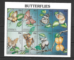 Dominica 1997 Butterflies Sheetlet #2 MNH - Dominica (1978-...)