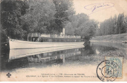 37 - VOUVRAY - SAN37308 - Environs De Tours - Le "Sylvia" Sur La Cisse, Bateau à Vapeur De Tours à Vouvray - Vouvray