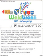 GERMANY - Waldbronn(O 048), Tirage 1000, 04/92, Mint - O-Series : Séries Client