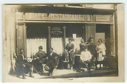 39 - N°88288 - LONS LE SAUNIER - Personnes à La Terrasse D'un Café-restaurant Maison Hugonnet Vasconsel - Carte Photo - Lons Le Saunier