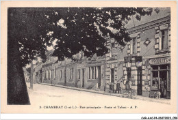 CAR-AACP4-37-0296 - CHAMBRAY - Rue Principale - Poste Et Tabac  - Autres & Non Classés