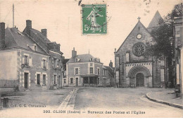 36 - CLION - SAN66819 - Bureaux Des Postes Et L'Eglise - Other & Unclassified