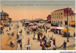 CAR-AAFP4-34-0310 - VALRAS-PLAGE - La Promenade Et Le Marché En Plein Air - Other & Unclassified