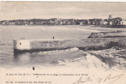 64. SAINT JEAN DE LUZ . CPA .VUE GENERALE DE LA PLAGE ET EMBOUCHURE DE LA NIVELLE. ANNEE 1903 + TEXTE - Saint Jean De Luz