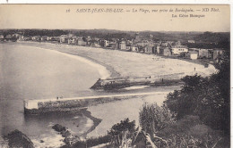 64. SAINT JEAN DE LUZ . CPA .LA PLAGE VUE PRISE DE BORDAGAIN ET EMBOUCHURE DE LA NIVELLE. - Pau