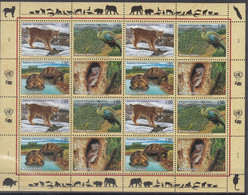 UNO GENF 409-412, Kleinbogen, Postfrisch ** Gefährdete Arten, 2001 - Blocks & Kleinbögen