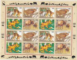 UNO GENF 263-266,  Zd-Bogen, Postfrisch **, Gefährdete Arten 1995 - Blocks & Kleinbögen