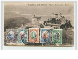 Republica Di S. Marino - Palazzo Governativo E Pieve - Ensemble De 5 Timbres - Cartas & Documentos