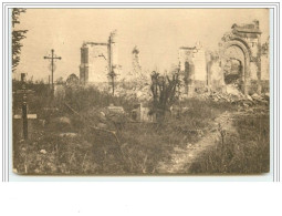 Série III N°9 Bataille De Champagne Sept 1915 Ruines Eglise Et Du Cimetière De Perthes - Autres & Non Classés