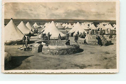 Carte Photo - Algérie - Camp De Bedeau - Militaires Montant Des Tentes - Zouaves - Sonstige & Ohne Zuordnung