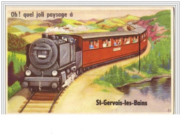 Oh ! Quel Joli Paysage à SAINT-GERVAIS-LES-BAINS (carte à Système) - Saint-Gervais-les-Bains