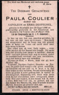 Paula Coulier (1906-1924) - Images Religieuses