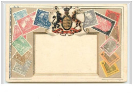 Carte Gaufrée - Timbres Allemands - Stamps (pictures)