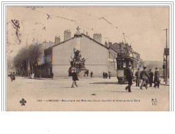 LIMOGES Monument Des Mobiles, Cours Jourdan Et Avenue De La Gare (tramway Avec Pub Byrrh) - Limoges