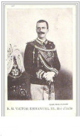 S.M. Victor Emmanuel III, Roi D&amp Acute Italie (carte Avec Des Paillettes) - Familias Reales