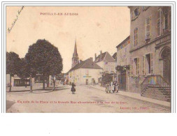 POUILLY-EN-AUXOIS Un Coin De La Place Et La Grande Rue Aboutissant à La Rue De La Gare - Autres & Non Classés