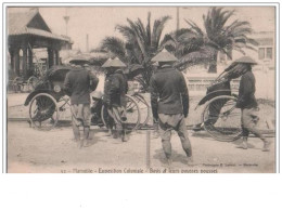 Marseille Exposition Coloniale Boys Et Leurs Pousses-pousses (Lacour N°52) - Exposiciones Coloniales 1906 - 1922