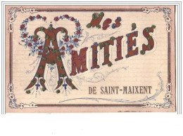 Mes Amitiés De SAINT-MAIXENT (carte à Paillettes) - Saint Maixent L'Ecole