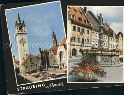 72138434 Straubing Ludwigsplatz Mit Stadtturm Und Jakobsbrunnen Straubing - Straubing