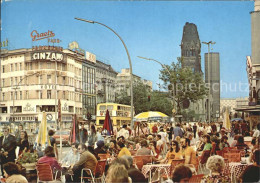 72138423 Berlin Kurfuerstendamm Gedaechtniskirche Strassencafe Berlin - Sonstige & Ohne Zuordnung